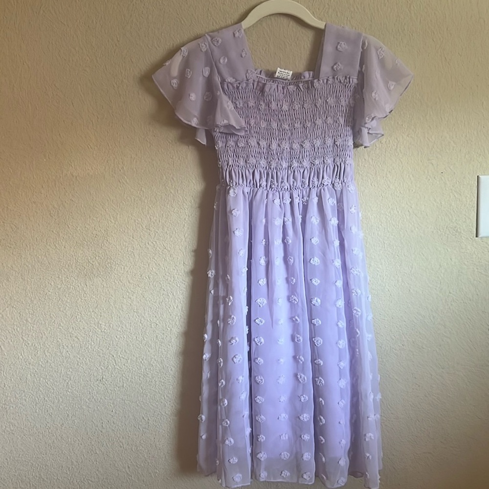 Lilac dress polyester and spandex